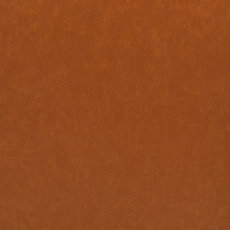 Brown Faux Leather Accent Lounge Chair with Brass-Tipped Tapered Legs