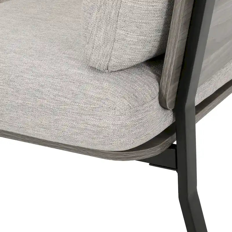 Modern 3-Seater Sofa with Flared Arms, Pillow Cushions & Wood Legs