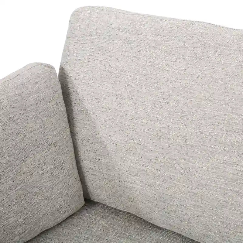 Modern 3-Seater Sofa with Flared Arms, Pillow Cushions & Wood Legs