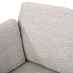 Modern 3-Seater Sofa with Flared Arms, Pillow Cushions & Wood Legs