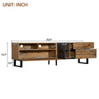 70" TV Stand with Drop-Down Doors, Drawers & Cable Management for TVs Up to 80"