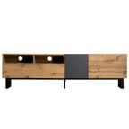 70" TV Stand with Drop-Down Doors, Drawers & Cable Management for TVs Up to 80"