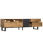 70" TV Stand with Drop-Down Doors, Drawers & Cable Management for TVs Up to 80"