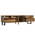 70" TV Stand with Drop-Down Doors, Drawers & Cable Management for TVs Up to 80"