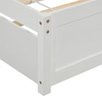 Twin Pine Platform Bed with Roll-Out Trundle & Slat Headboard
