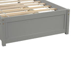 Twin Pine Platform Bed with Roll-Out Trundle & Slat Headboard