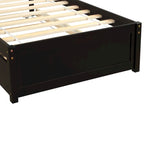 Twin Pine Platform Bed with Roll-Out Trundle & Slat Headboard