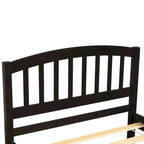 Twin Pine Platform Bed with Roll-Out Trundle & Slat Headboard