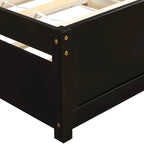 Twin Pine Platform Bed with Roll-Out Trundle & Slat Headboard