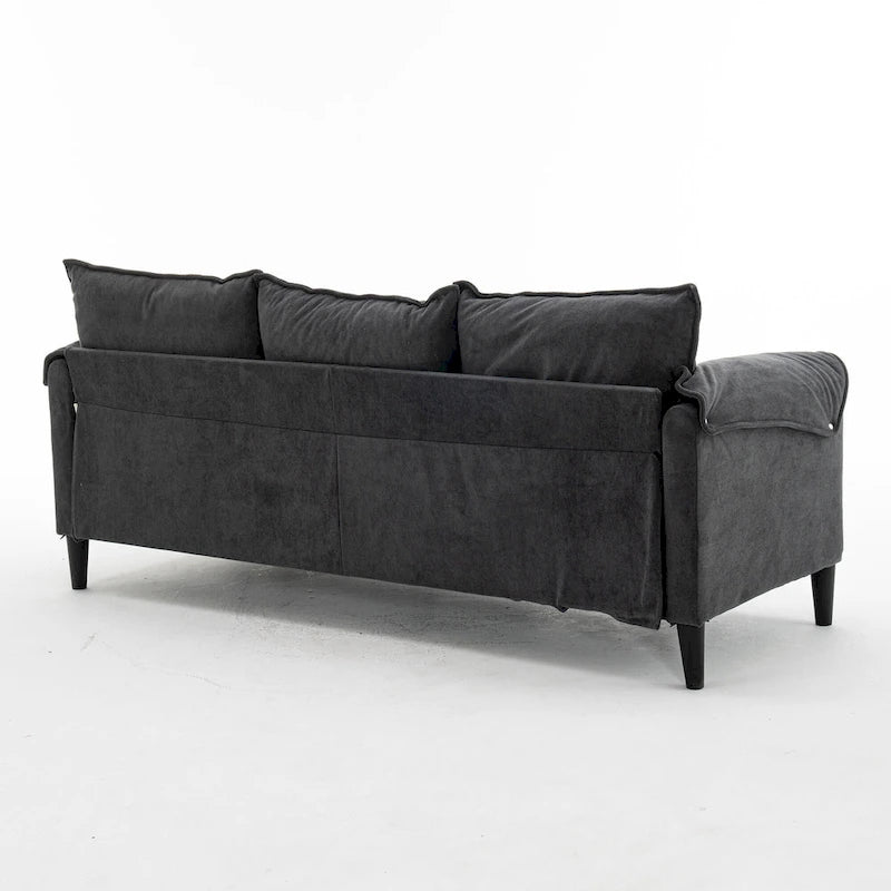 78.74 3-Seater L-Shaped Convertible Sofa with Footstools & Storage