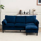 78.74 3-Seater L-Shaped Convertible Sofa with Footstools & Storage