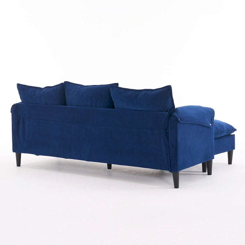 78.74 3-Seater L-Shaped Convertible Sofa with Footstools & Storage