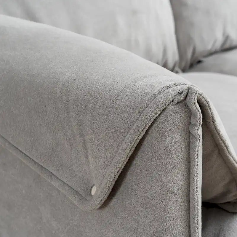 78.74 3-Seater L-Shaped Convertible Sofa with Footstools & Storage