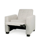 Contemporary Tufted Pushback Recliner Chair with Birch Wood Legs