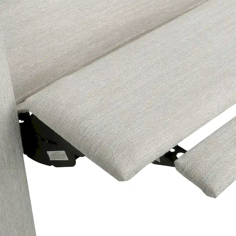 Contemporary Tufted Pushback Recliner Chair with Birch Wood Legs