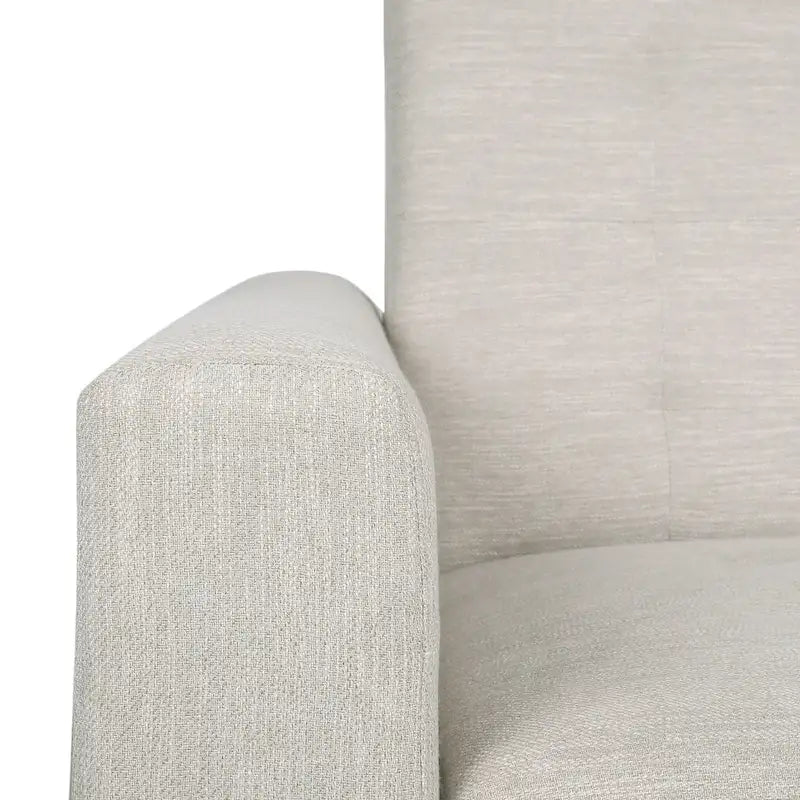 Contemporary Tufted Pushback Recliner Chair with Birch Wood Legs