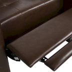 Contemporary Tufted Pushback Recliner Chair with Birch Wood Legs