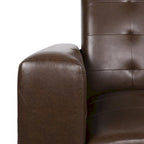 Contemporary Tufted Pushback Recliner Chair with Birch Wood Legs