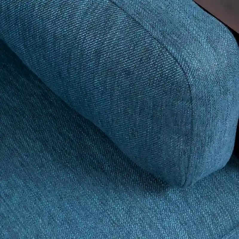 Mid-Century 3-Seater Sofa with Walnut Finish & Pillow Cushions