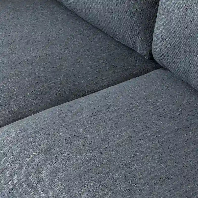 Mid-Century 3-Seater Sofa with Walnut Finish & Pillow Cushions