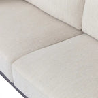 Mid-Century 3-Seater Sofa with Walnut Finish & Pillow Cushions
