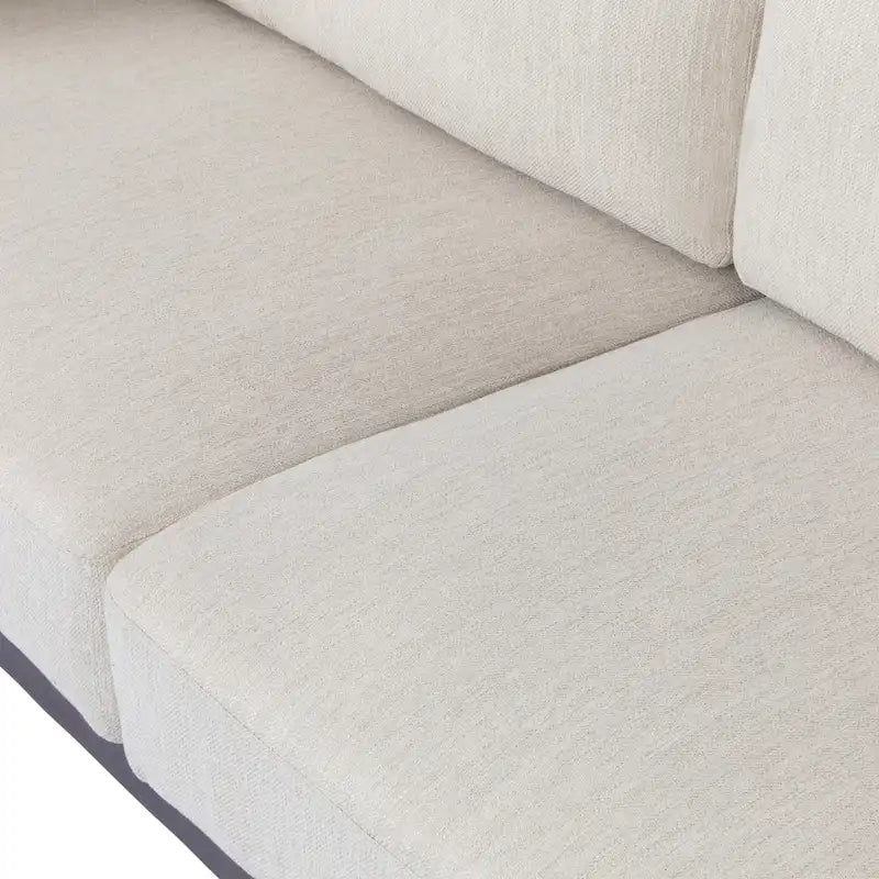 Mid-Century 3-Seater Sofa with Walnut Finish & Pillow Cushions