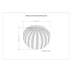 Boho Round Hand Knit Cotton Pouf with Polystyrene Filling
