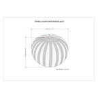 Boho Round Hand Knit Cotton Pouf with Polystyrene Filling