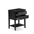 2-Piece King Bedroom Set: Button Tufted Bed & Wire Brushed Nightstand