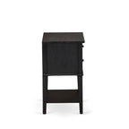2-Piece King Bedroom Set: Button Tufted Bed & Wire Brushed Nightstand