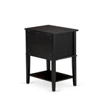 2-Piece King Bedroom Set: Button Tufted Bed & Wire Brushed Nightstand