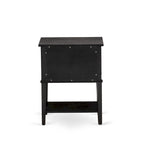 2-Piece King Bedroom Set: Button Tufted Bed & Wire Brushed Nightstand