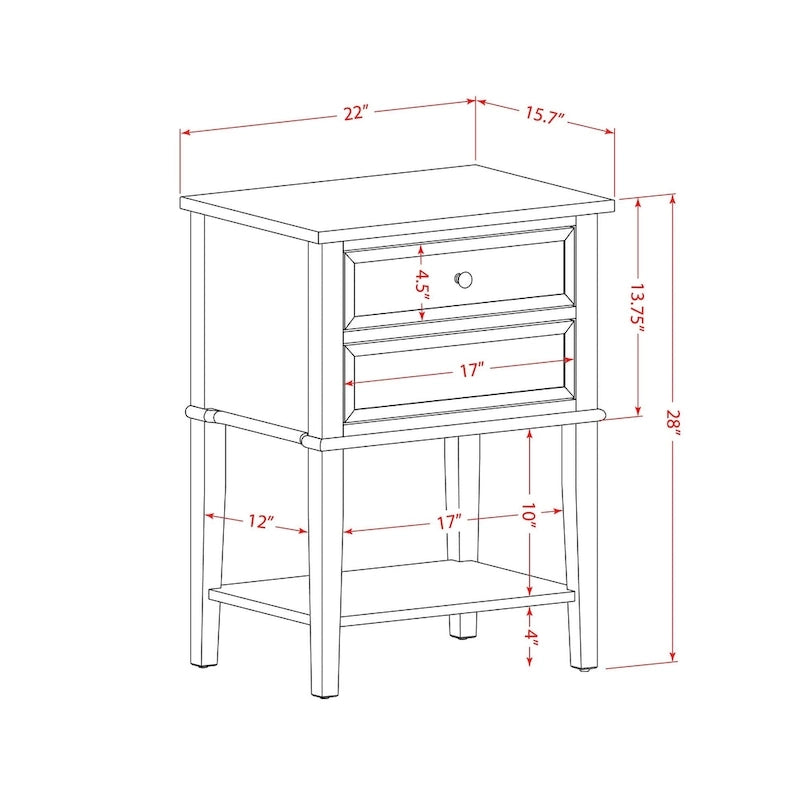 2-Piece King Bedroom Set: Button Tufted Bed & Wire Brushed Nightstand