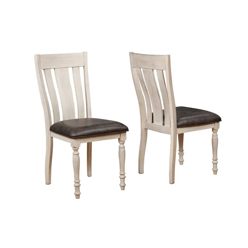 Weathered Oak Round Dining Set with Pedestal Table & 4 Cushioned Chairs