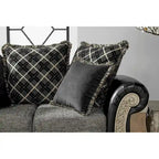 2-Tone Ebony Sofa & Loveseat Set with Coffee Table & 2 End Tables