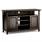 Solid Wood Transitional TV Stand with Storage & Cord Management, 54" Wide
