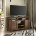 Solid Wood Transitional TV Stand with Storage & Cord Management, 54" Wide