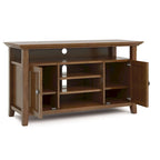 Solid Wood Transitional TV Stand with Storage & Cord Management, 54" Wide