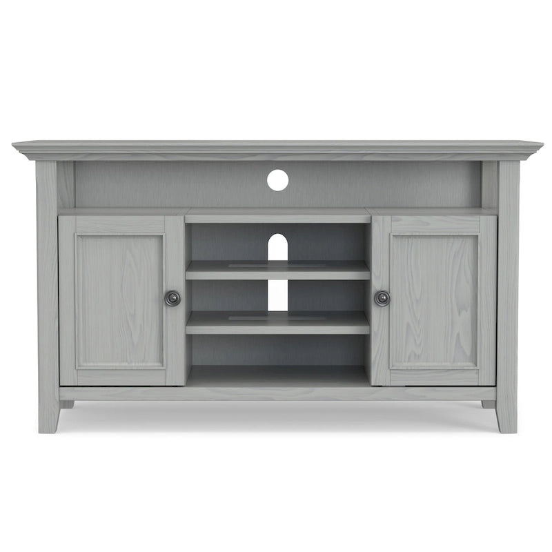 Solid Wood Transitional TV Stand with Storage & Cord Management, 54" Wide