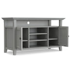 Solid Wood Transitional TV Stand with Storage & Cord Management, 54" Wide
