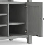 Solid Wood Transitional TV Stand with Storage & Cord Management, 54" Wide