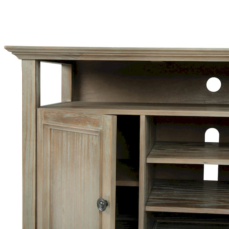 Solid Wood Transitional TV Stand with Storage & Cord Management, 54" Wide