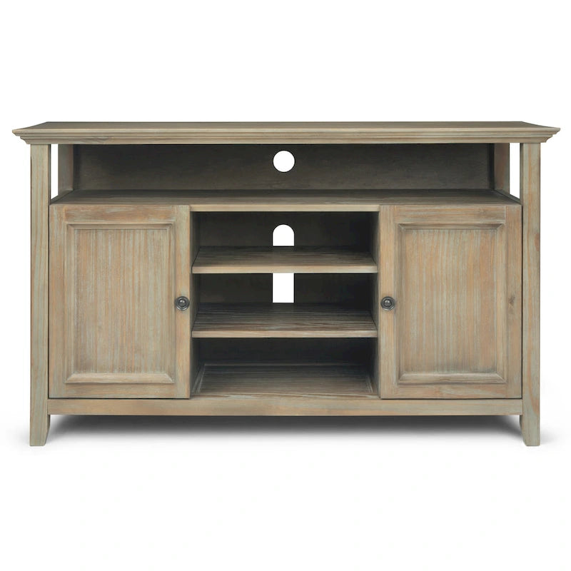 Solid Wood Transitional TV Stand with Storage & Cord Management, 54" Wide