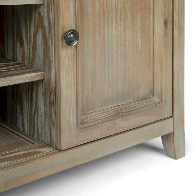 Solid Wood Transitional TV Stand with Storage & Cord Management, 54" Wide