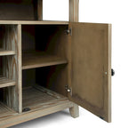 Solid Wood Transitional TV Stand with Storage & Cord Management, 54" Wide