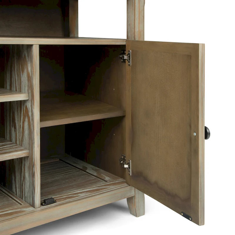 Solid Wood Transitional TV Stand with Storage & Cord Management, 54" Wide
