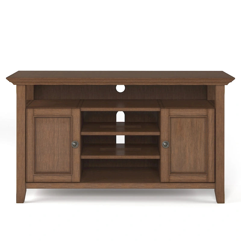 Solid Wood Transitional TV Stand with Storage & Cord Management, 54" Wide