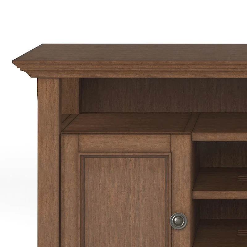 Solid Wood Transitional TV Stand with Storage & Cord Management, 54" Wide
