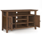 Solid Wood Transitional TV Stand with Storage & Cord Management, 54" Wide