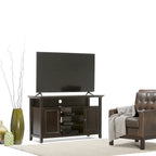 Solid Wood Transitional TV Stand with Storage & Cord Management, 54" Wide